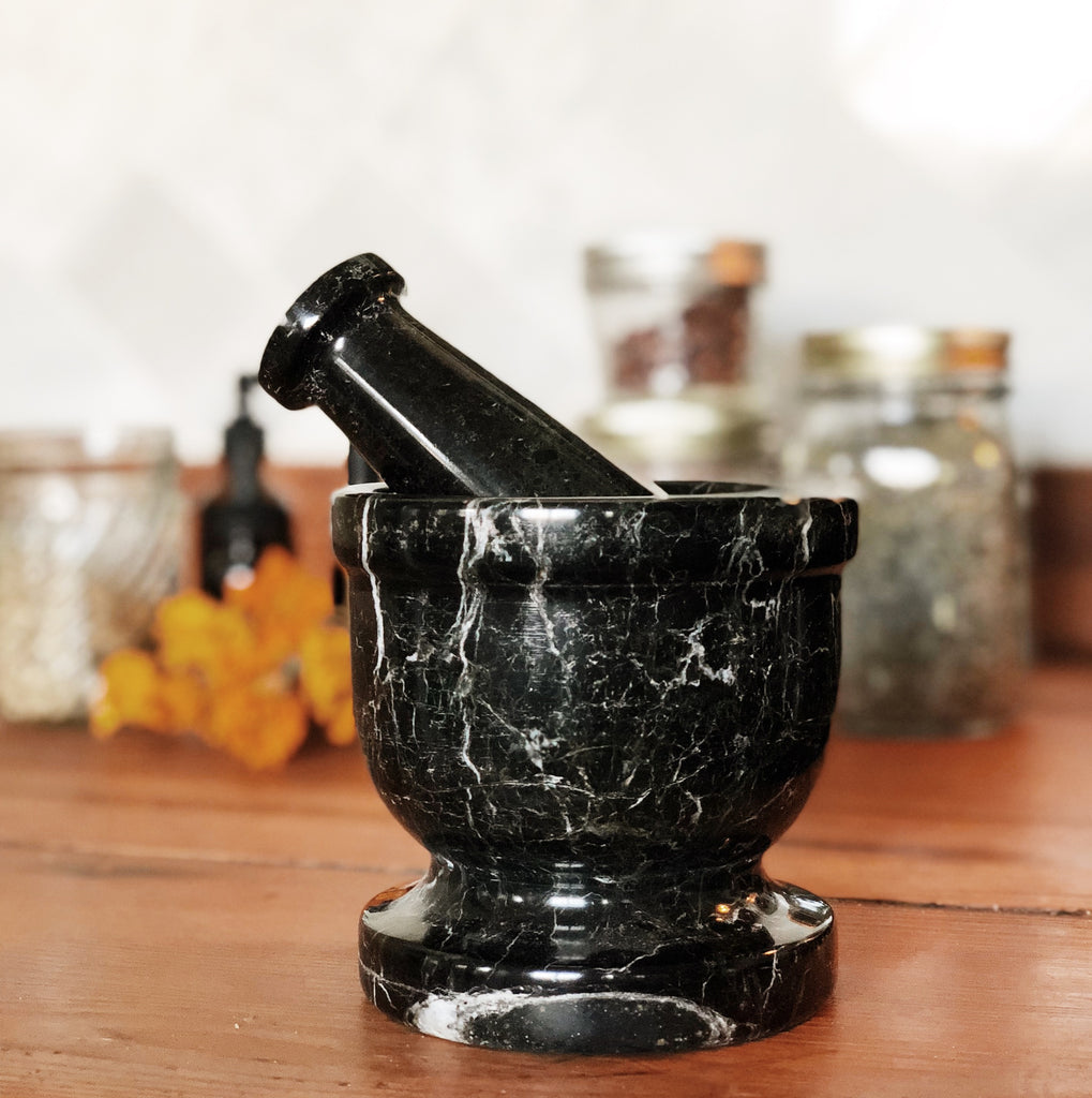 Black Onyx Mortar and Pestle