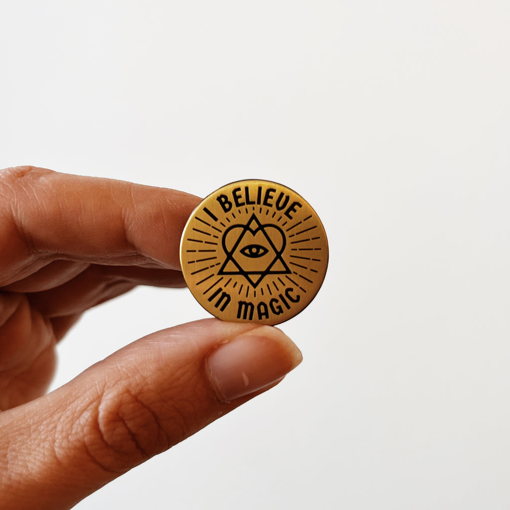 I believe in magic enamel pin