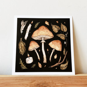 Forest Mushroom Art Print