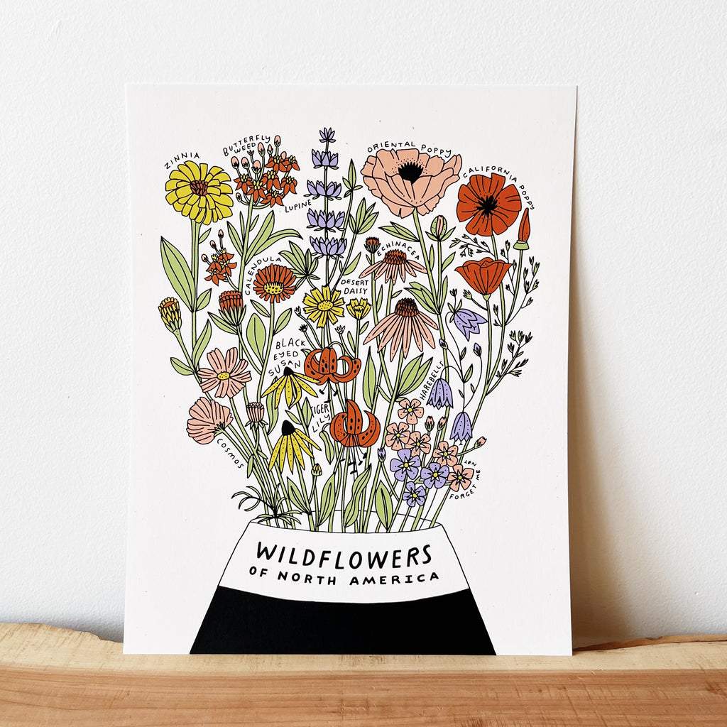 Wildflowers Botanical Art Print