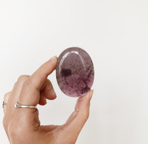 Purple Fluorite palm stone