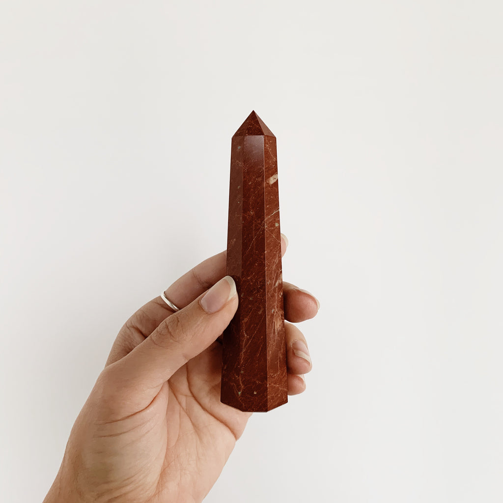 Eight-sided Red Jasper tower