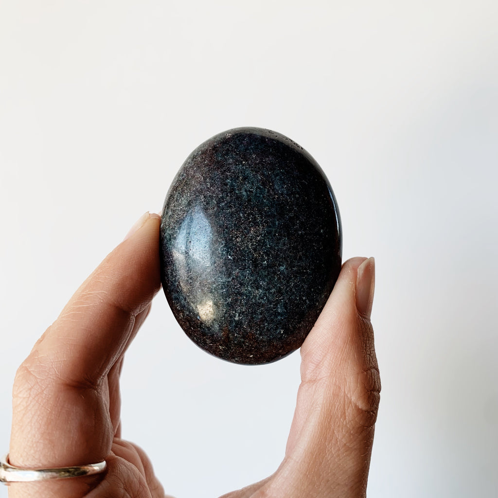 Ruby Kyanite palm stone