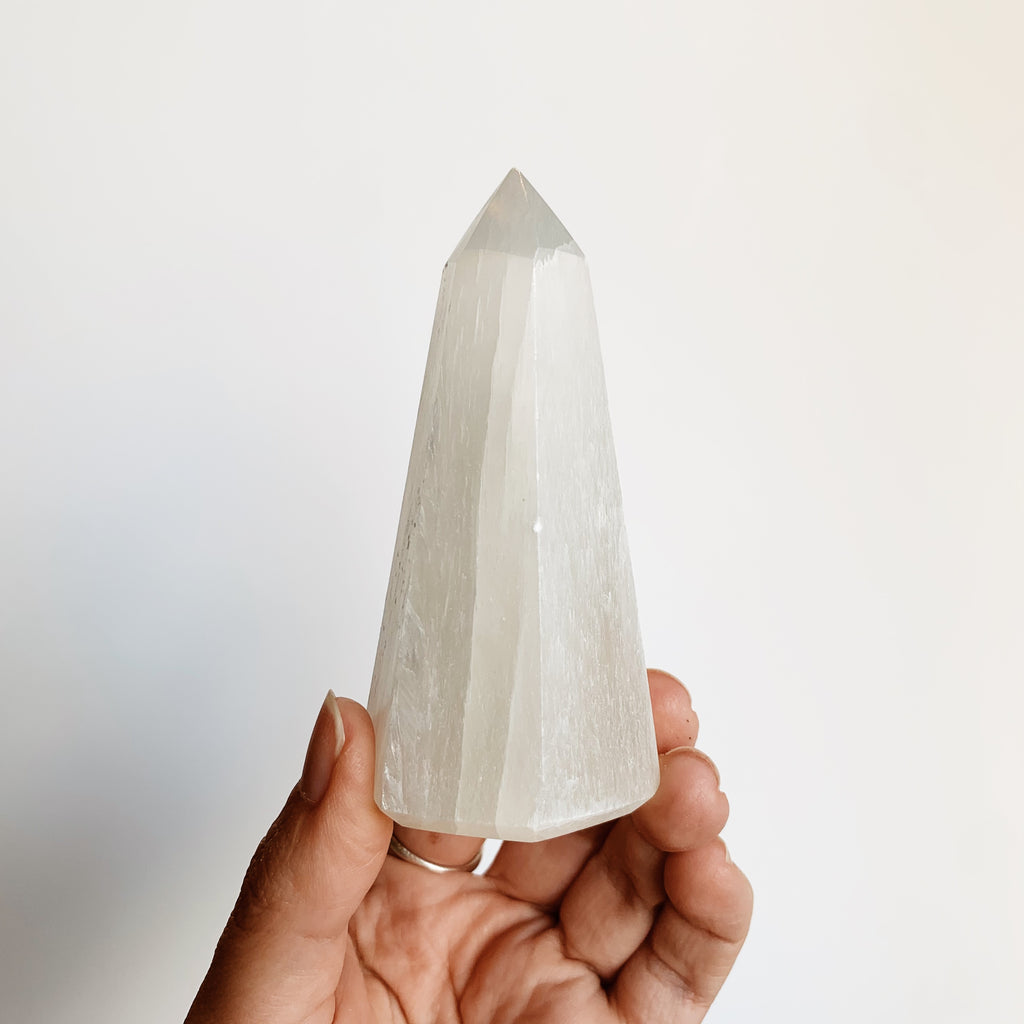 Selenite Polished Tower