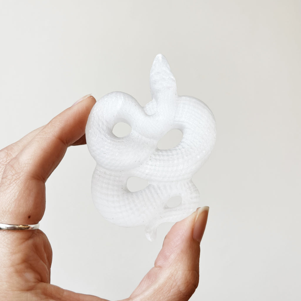 Polished Selenite Snake