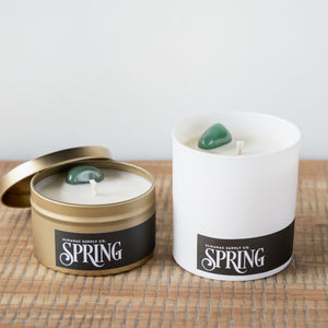 Spring scented candles in 7oz Metal Tin and 10oz Glass Tumbler