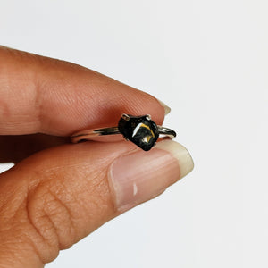 Black Tourmaline stackable ring
