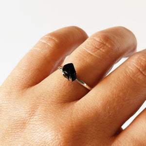 Black Tourmaline stackable ring