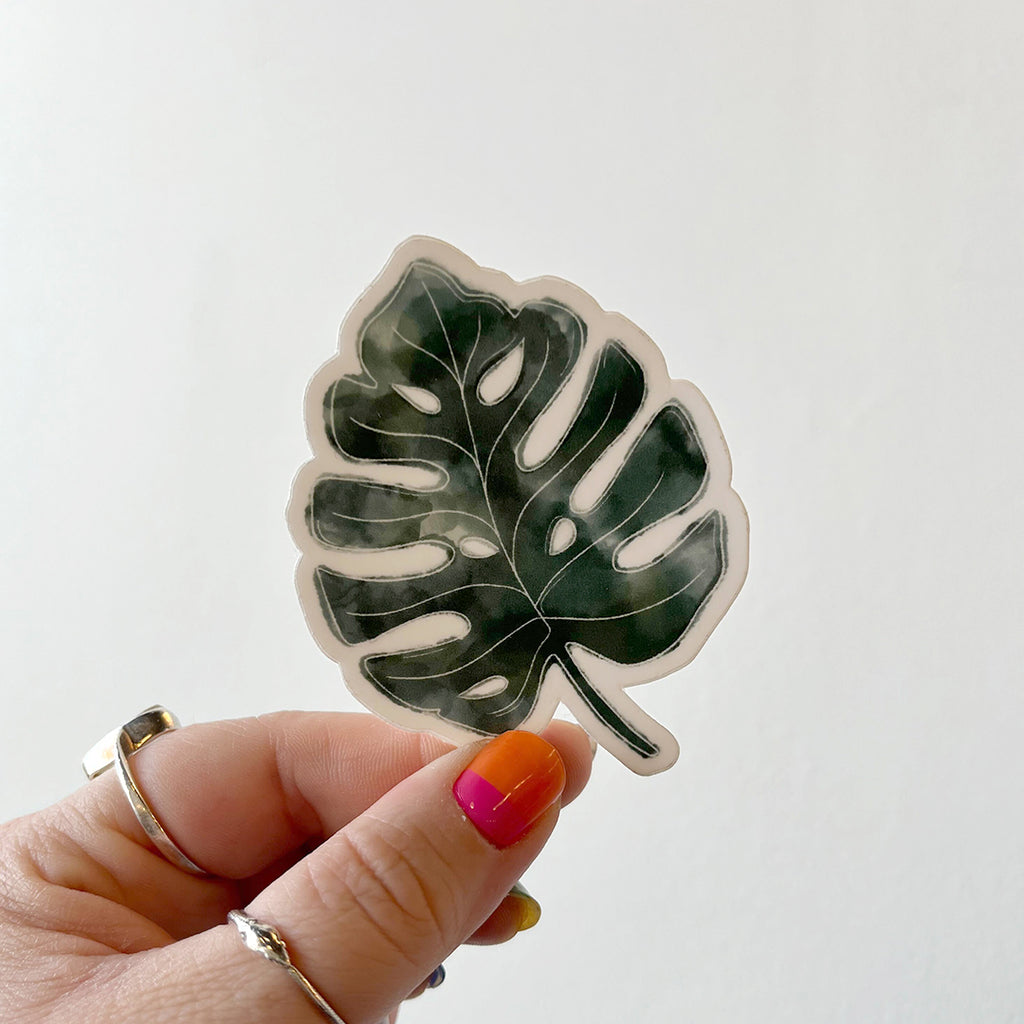 Watercolor Monstera Sticker