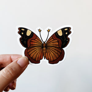Butterfly with star antenna sticker 