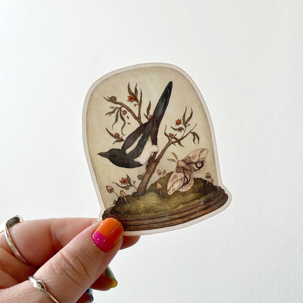 Terrarium with Bird Sticker
