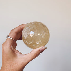 Polished Yellow Calcite Sphere